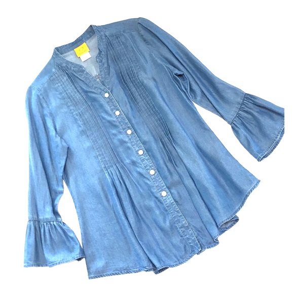 Ruby Rd. Tops - Denim Tunic Top Ruby Rd. Tops - Denim Tunic Top